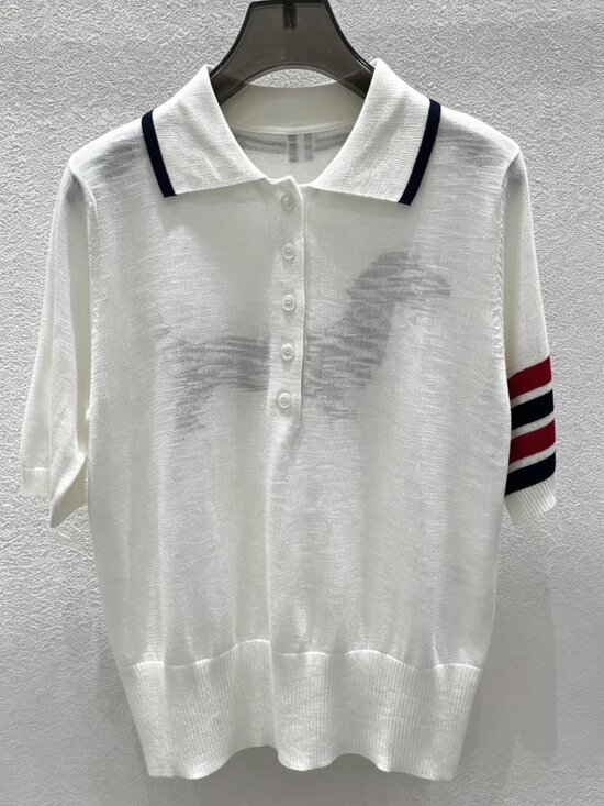 Thom Browne Tops - Thom Browne Hector Dog Polo Collar Knit Short Sleeve 🐶 Luxury Designer